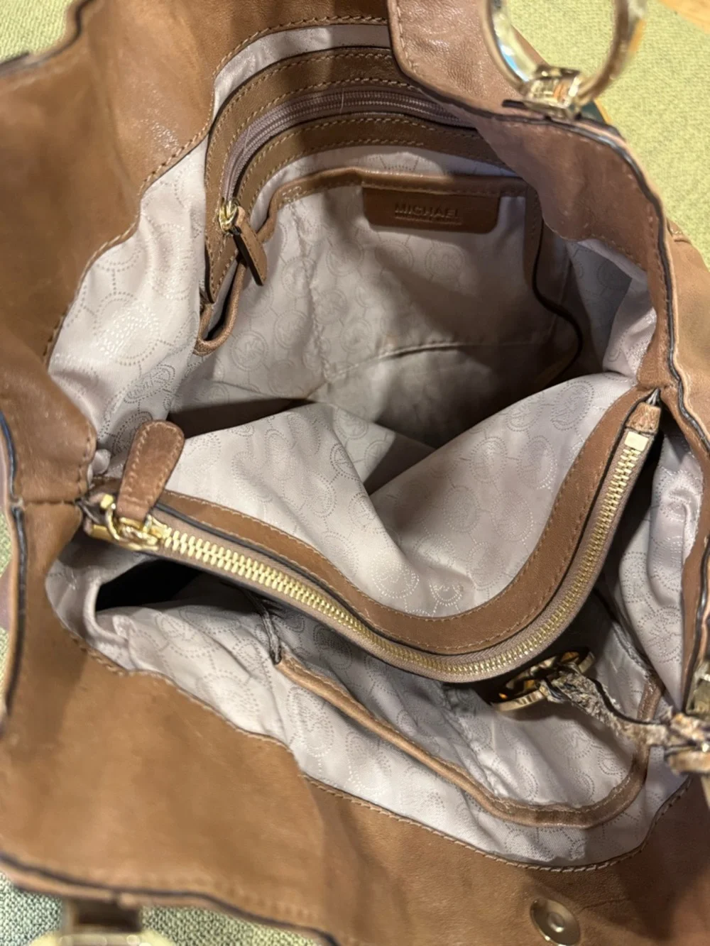 *Michael Kors Tan Leather Matilda Slim Satchel Shoulder Bag - Picture 8 of 9